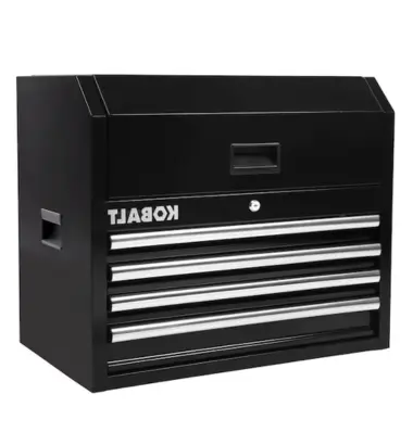 Kobalt 26-in W x 22-in H 4-Drawer Steel Tool Chest (Black)