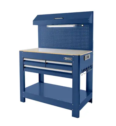 Kobalt 36-in H 3-Drawers Cobalt Blue Wood Work Bench