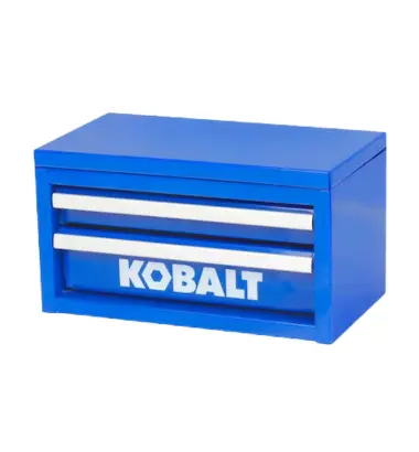 Mini 10.83-in 2-Drawer Blue Steel Tool Box