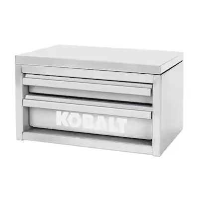 Kobalt Mini 10.83-in 2-Drawer White Steel Tool Box