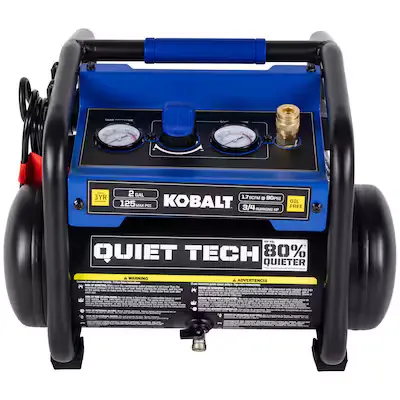 Kobalt QUIET TECH 2-Gallon Portable Electric 125 PSI Hot Dog Quiet Air Compressor