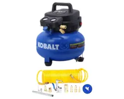 Kobalt 6 Gallon Pancake Compressor and 12-CT Compressor Accessory Kit